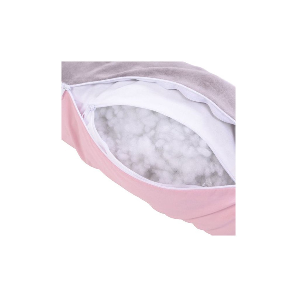 Подушка Верес для годування "Comfort Long Velour taupe-rose" 170*52 (302.01.4) - зображення 7