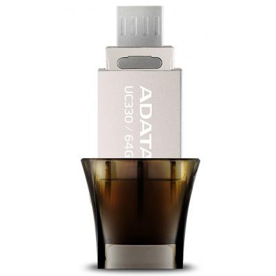 USB флеш накопичувач ADATA 64GB UC330 Black USB 2.0 OTG (AUC330-64G-RBK) - зображення 4