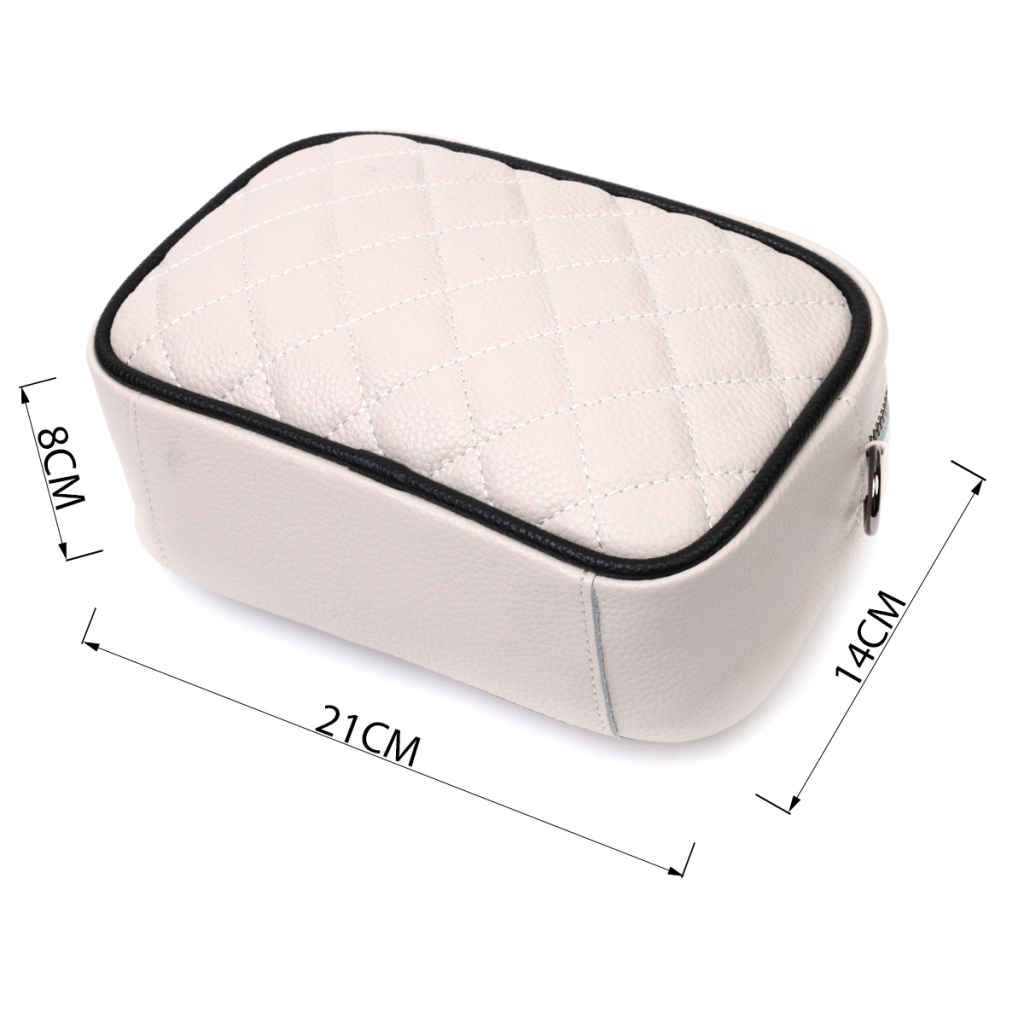 Сумка Vintage Жіноча через плече на одне відділення із натуральної шкіри Біла (22383) - зображення 3