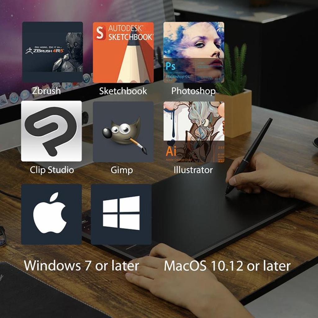 Графічний планшет Huion Giano WH1409 V2 (WH1409V2) - зображення 8