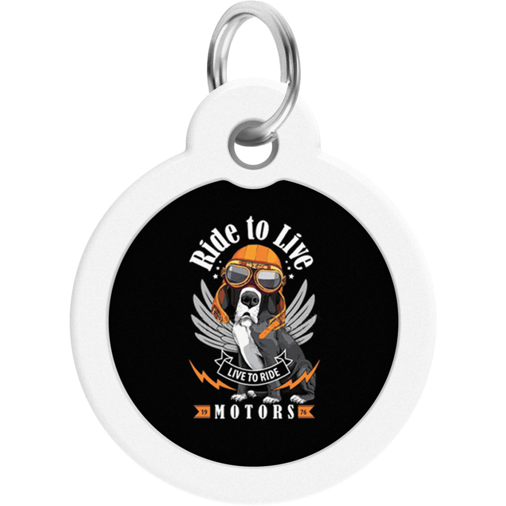 Адресник для тварин WAUDOG Smart ID з QR паспортом "Їздити, щоб жити", коло 30 мм (230-0207) - зображення 2