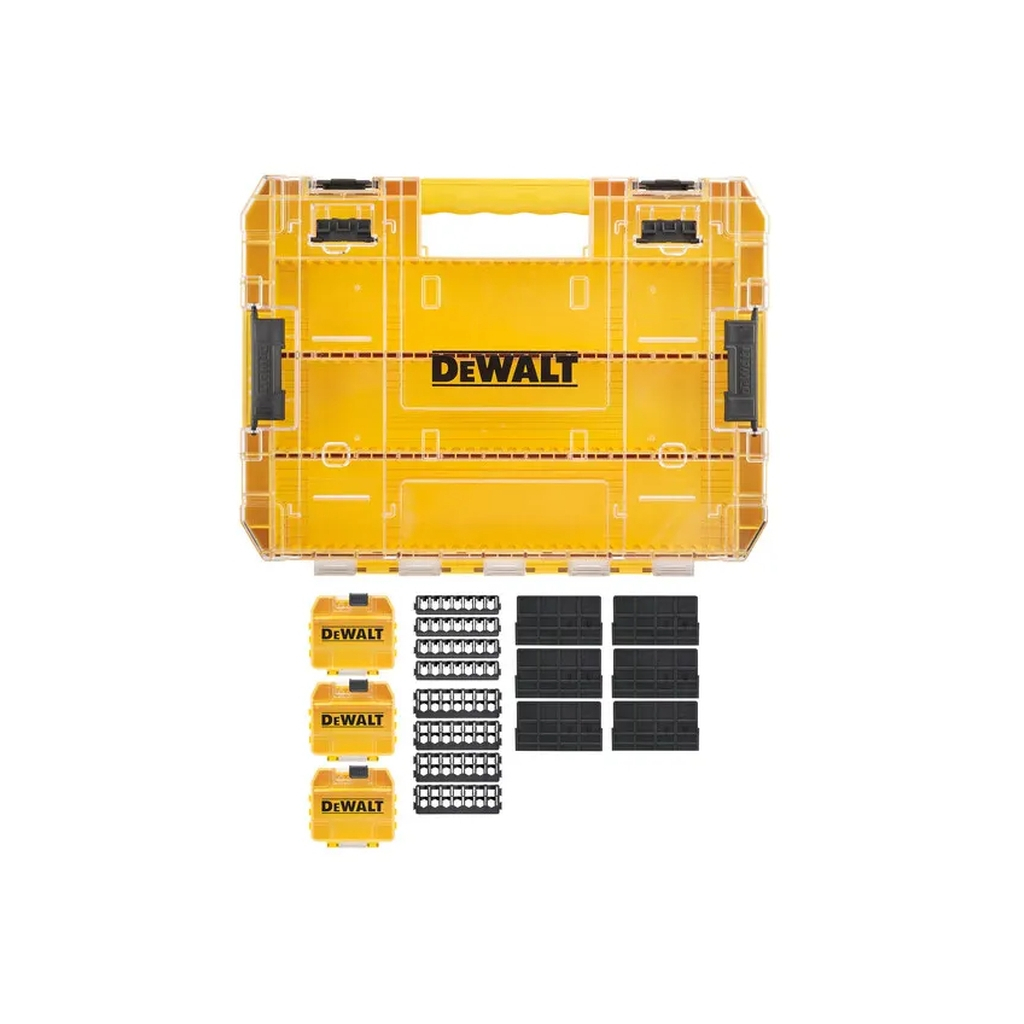 Ящик для інструментів DeWALT для біт системи TSTAK Tough Case L з футляром та касетами 8шт, розділювачі 6шт (DT70804) - зображення 3