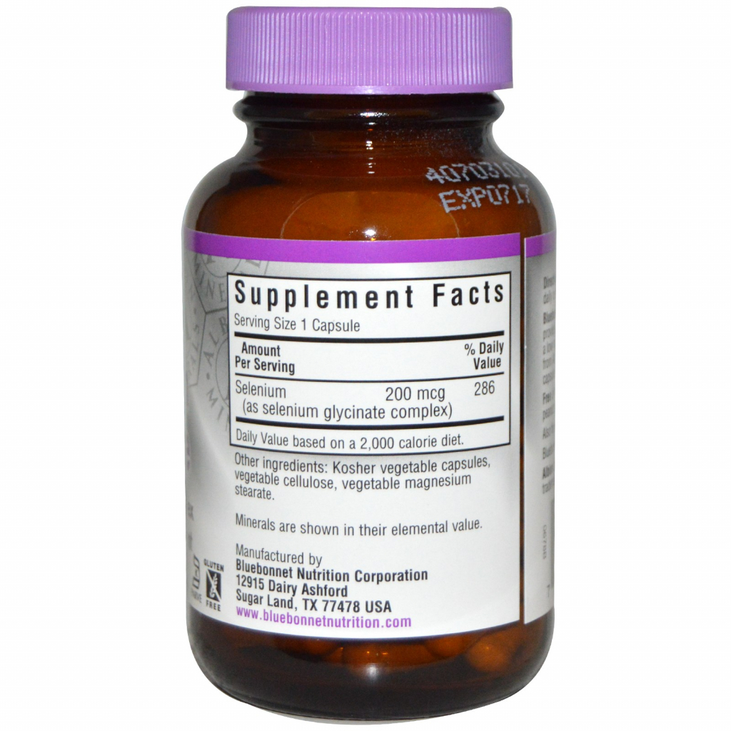 Мінерали Bluebonnet Nutrition Селен гліцинат, Albion, 90 гелевих капсул (BLB0678) - зображення 2