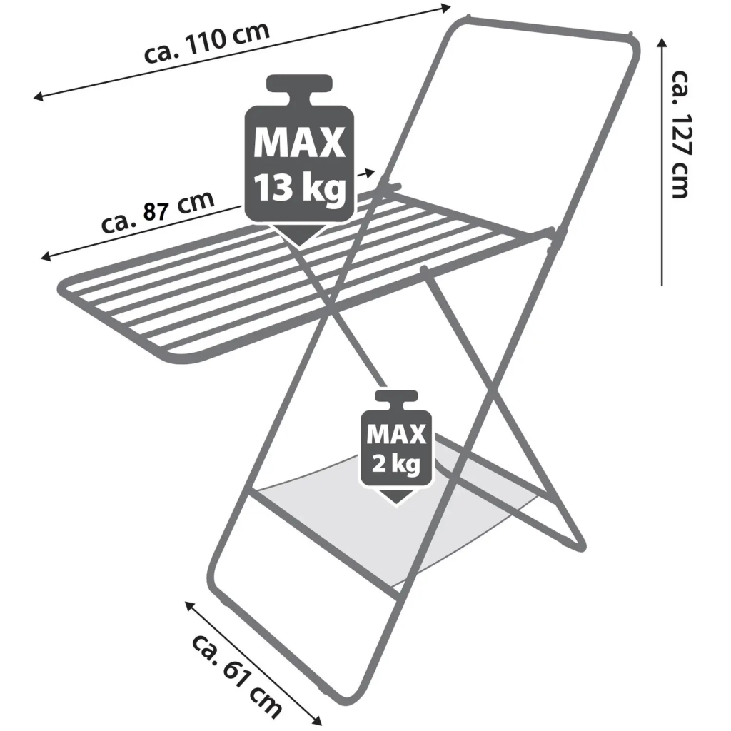 Сушарка для білизни Casa Si City 8m White Підлогова (CS92282W04) (DAS302865) - изображение 2