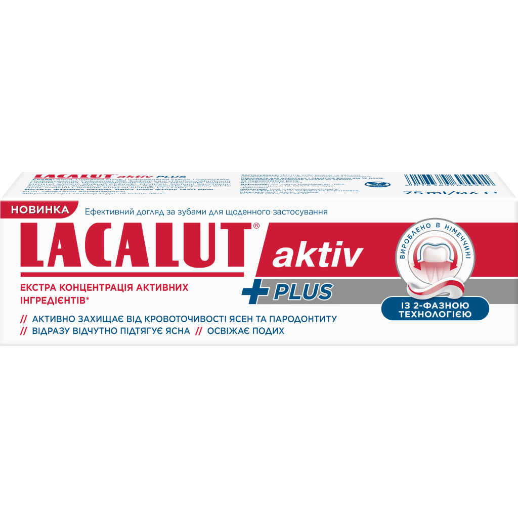 Зубна паста Lacalut Activ Plus 75 мл (4016369694992) - зображення 1