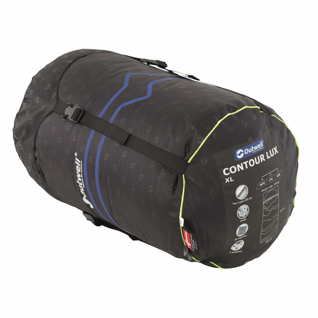 Спальний мішок Outwell Contour Lux XL Reversible/-1°C Green (Right) (928320) - зображення 9