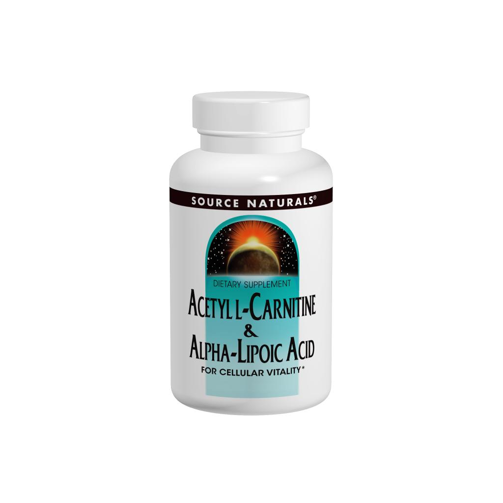 Амінокислота Source Naturals Ацетил-L-Карнітін та Альфа-Ліпоєва Кислота 650мг, 60 табл (SN1799) - зображення 1