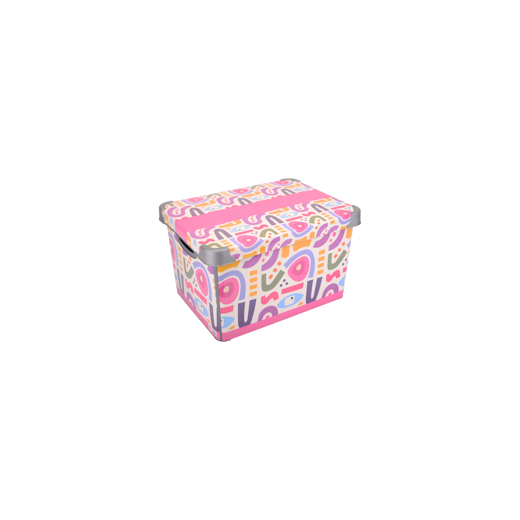 Контейнер для зберігання Violet House 0648 Decor Geometri 20 л (0648 DECOR GEOMETRI з/кр. 20 л) - изображение 1