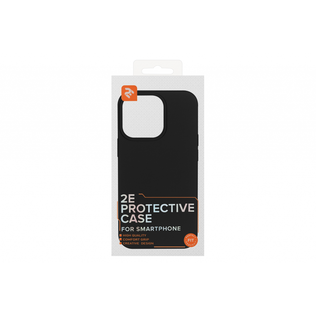 Чохол до мобільного телефона 2E Basic Apple iPhone 13 Pro Liquid Silicone Black (2E-IPH-13PR-OCLS-BK) - зображення 2