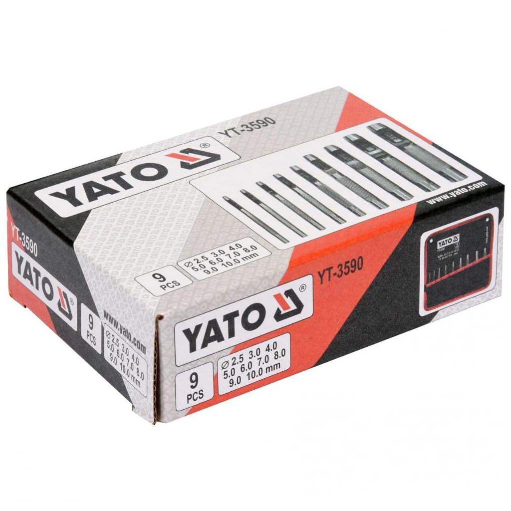 Пробійник Yato набір 9 шт (YT-3590) - изображение 3