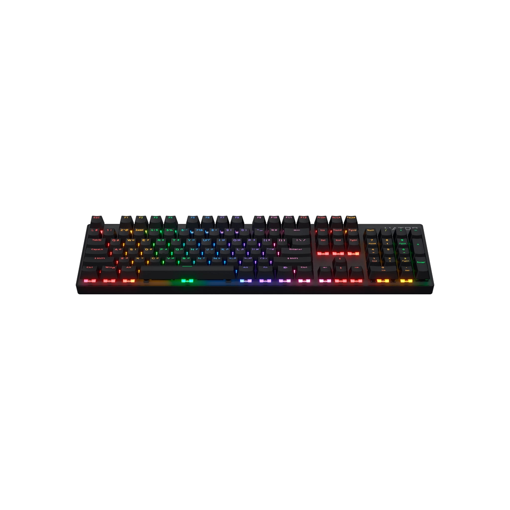Клавіатура Hator Icefall Mecha Rainbow Wireless/USB Black (HTK204UA) - зображення 2
