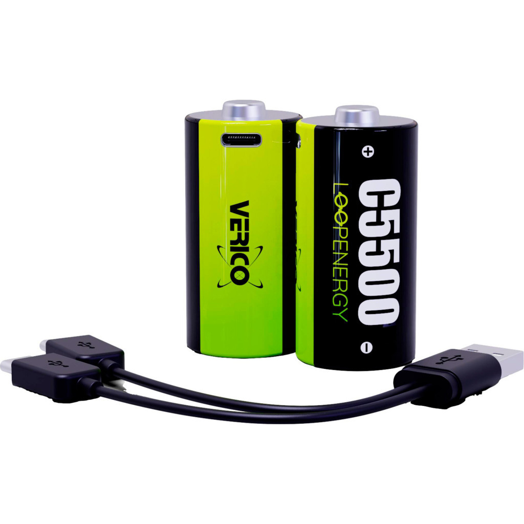 Акумулятор Verico C/R14 USB Type-C 3700mAh 1.5V Li-ion * 2 (LoopEnergy) (1BTOV-A4N0A2-NN) - зображення 2