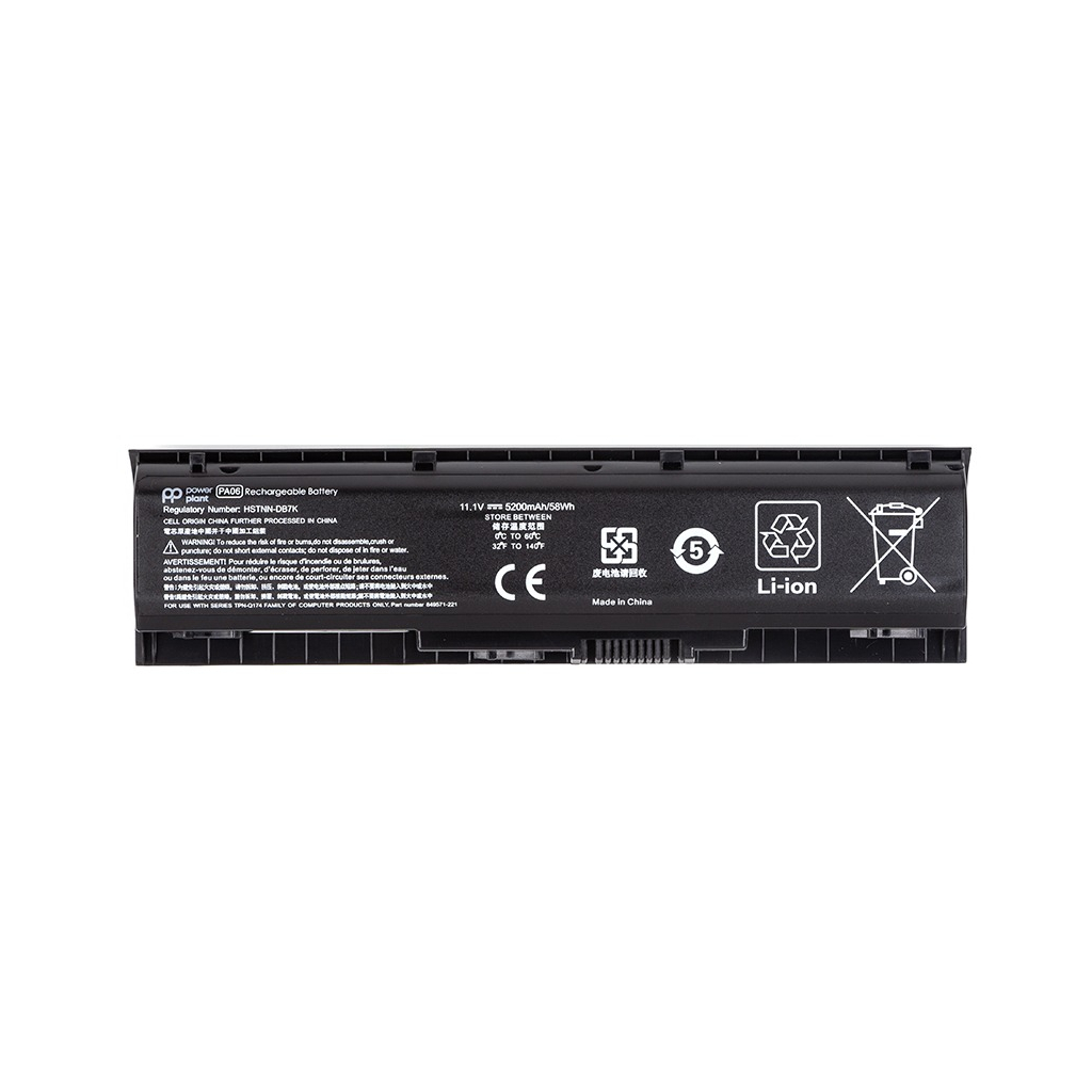 Акумулятор до ноутбука PowerPlant HP Omen 17-W000NV (PA06) 11.1V 5200mAh (NB461530) - зображення 1