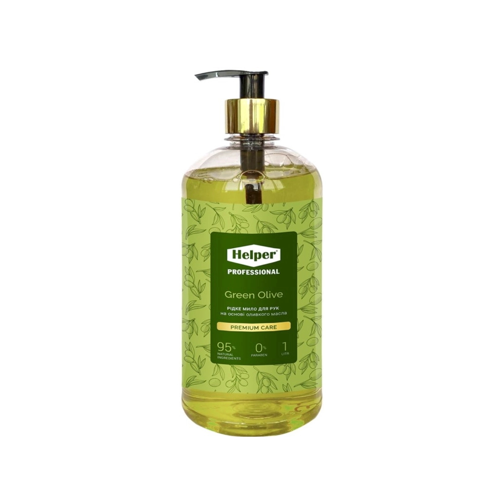 Рідке мило Helper Professional Green Olive 1 л (4820183972965) - зображення 1