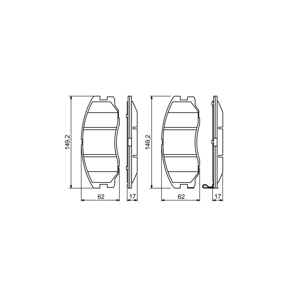 Гальмівні колодки Bosch 0 986 494 250 - зображення 5