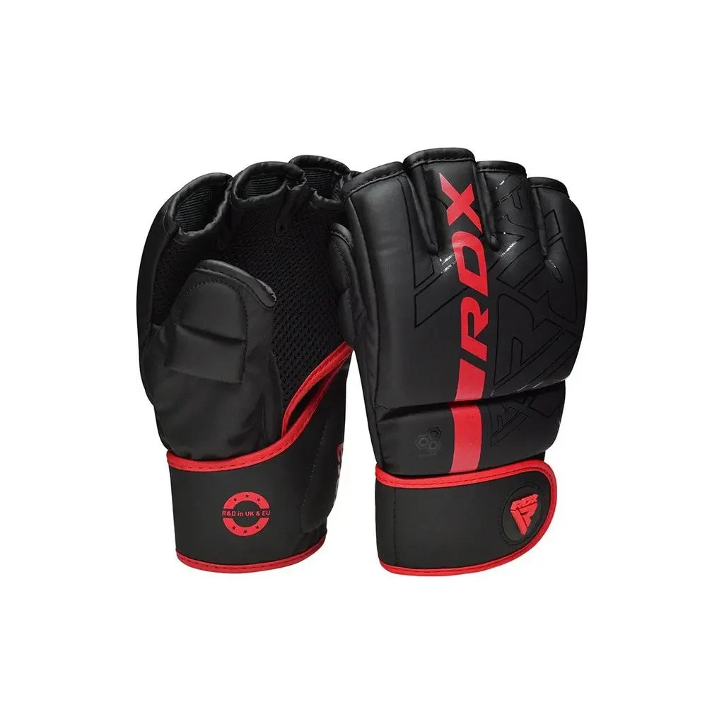 Рукавички для MMA RDX F6 Kara Matte Red Plus S/M (GSR-F6MR-S/M+) - зображення 2