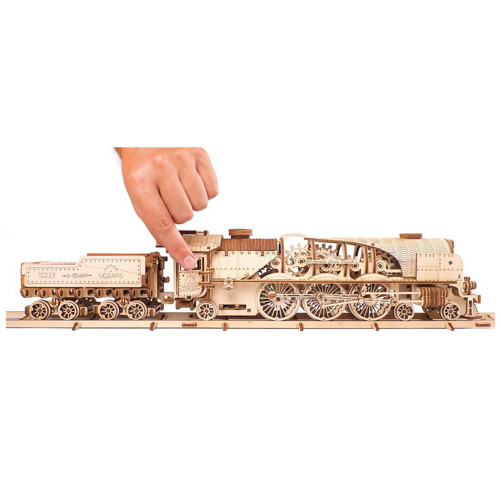 Конструктор Ugears Локомотив з тендером V-Експрес (70058) - изображение 10