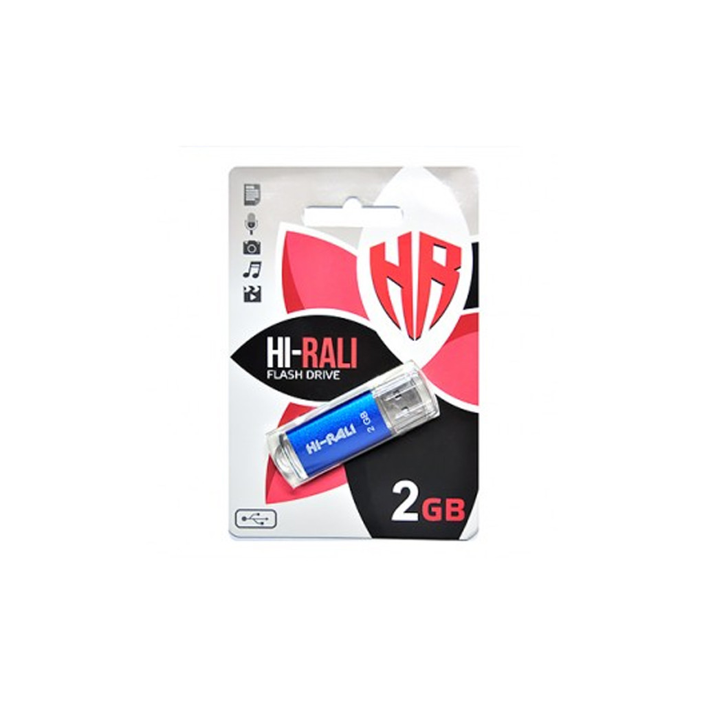 USB флеш накопичувач Hi-Rali 2GB Rocket Series Blue USB 2.0 (HI-2GBRKTBL) - зображення 2