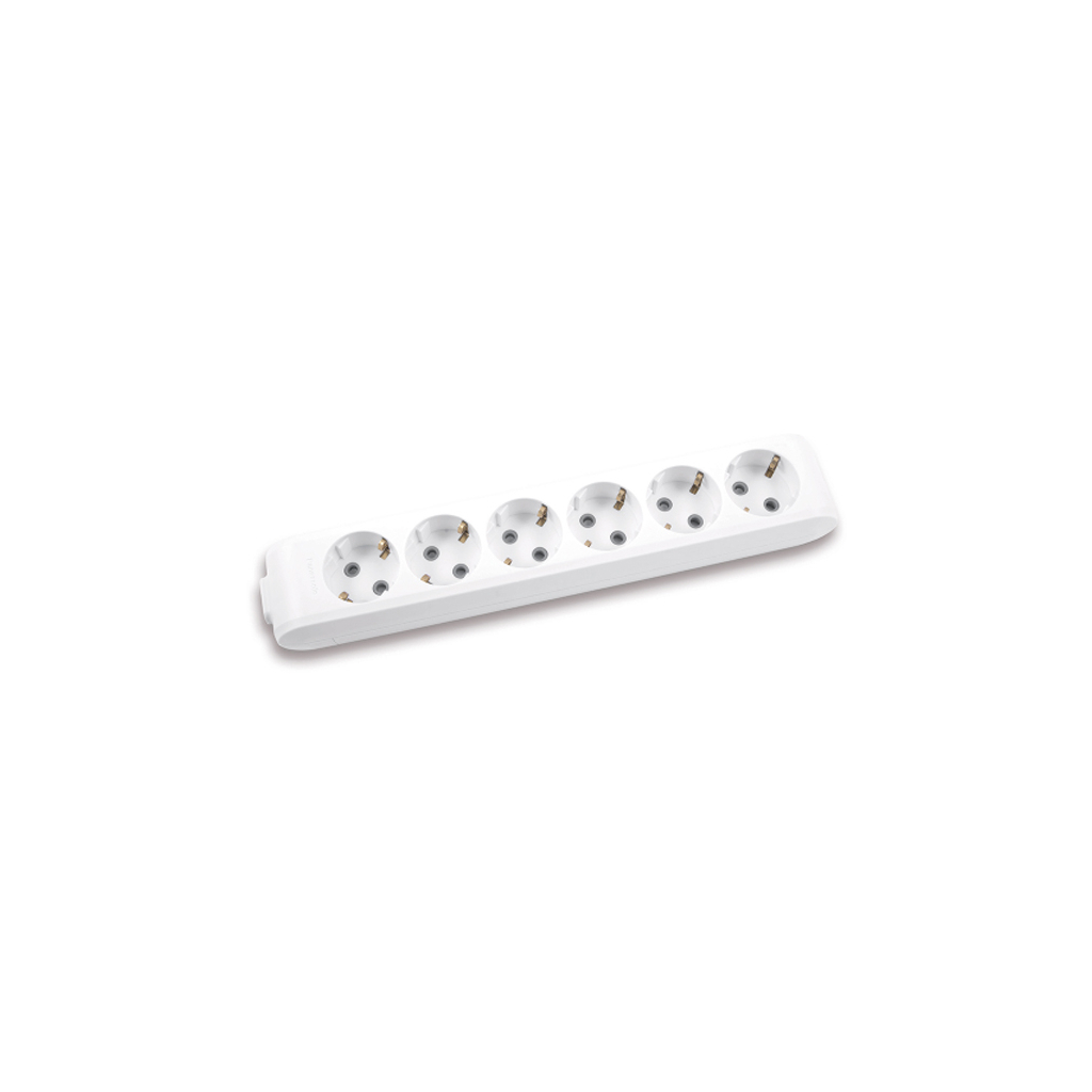 Колодка для подовжувача Panasonic X-tendia із заземленням 6 гнізд (WLTB04602GR-UA) - зображення 1