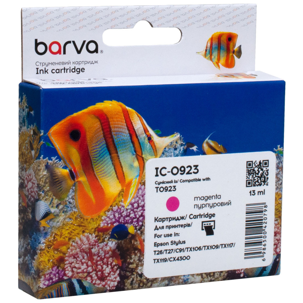 Картридж Barva Epson T0923/T1083 (C13T10834A10) 290ст, magenta (IC-0923) - зображення 1
