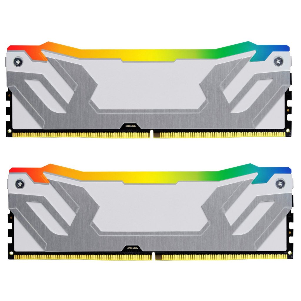 Модуль пам'яті для комп'ютера DDR5 48GB (2x24GB) 8400 MHz Renegade RGB White/Silver Kingston Fury (ex.HyperX) (KF584CU40RWAK2-48) - зображення 2