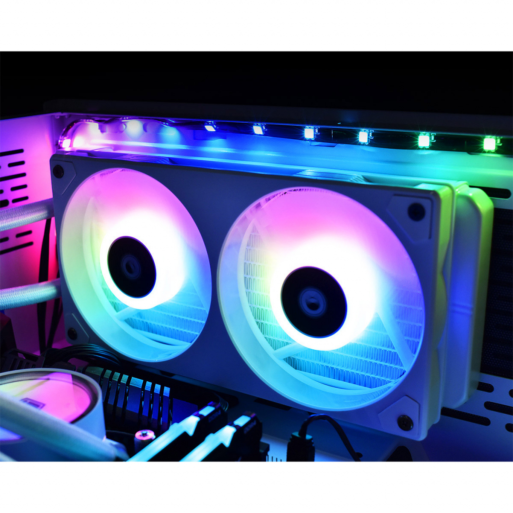 Кулер до корпусу ID-Cooling Icefan 240 ARGB Snow - зображення 5