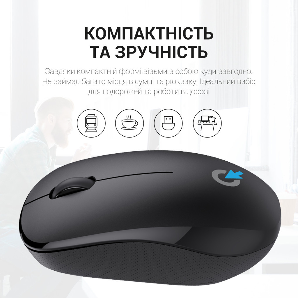 Мишка OfficePro M183 Wireless Black (M183) - зображення 9