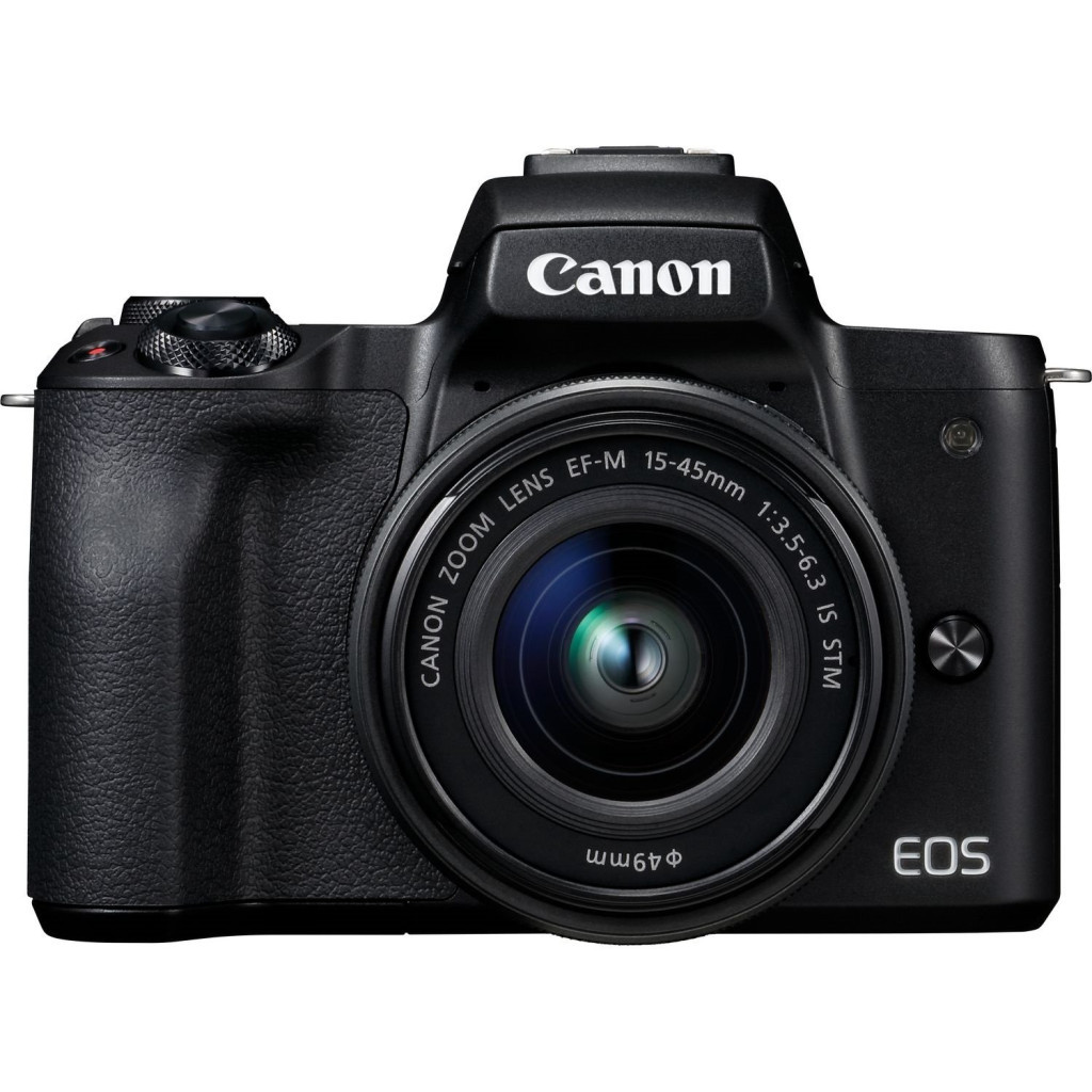 Цифровий фотоапарат Canon EOS M50 + 15-45 IS STM + 22 STM Double Kit Black (2680C055) - зображення 2