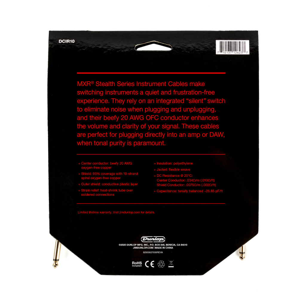 Інструментальний кабель MXR Stealth Series Instrument Cable 3m (DCIR10) - picture 2