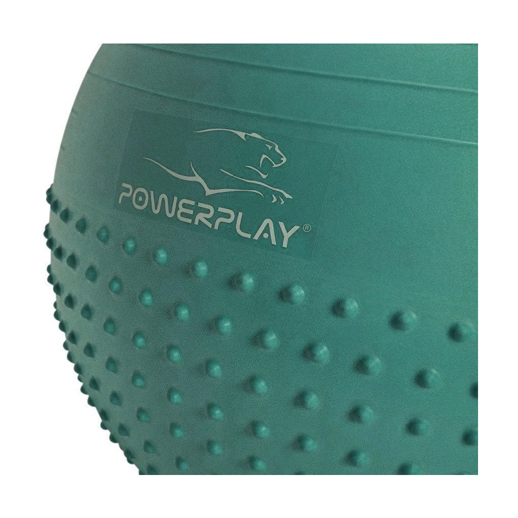 М'яч для фітнесу PowerPlay 4003 65см Зелений + помпа (PP_4003_65_Green) - зображення 2