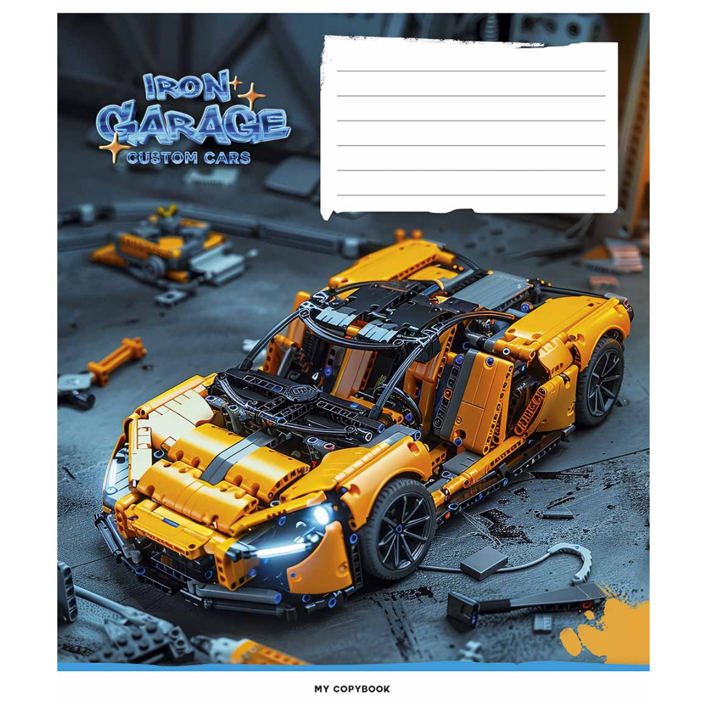 Зошит Школярик Iron garage 12 аркушів лінія (012-3513L) - зображення 5