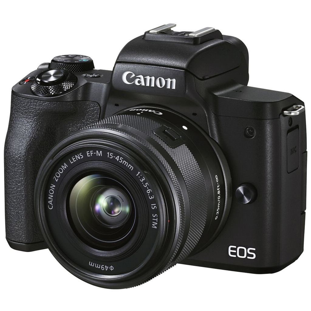 Цифровий фотоапарат Canon EOS M50 Mk2 + 15-45 IS STM Kit Black (4728C043) - зображення 1