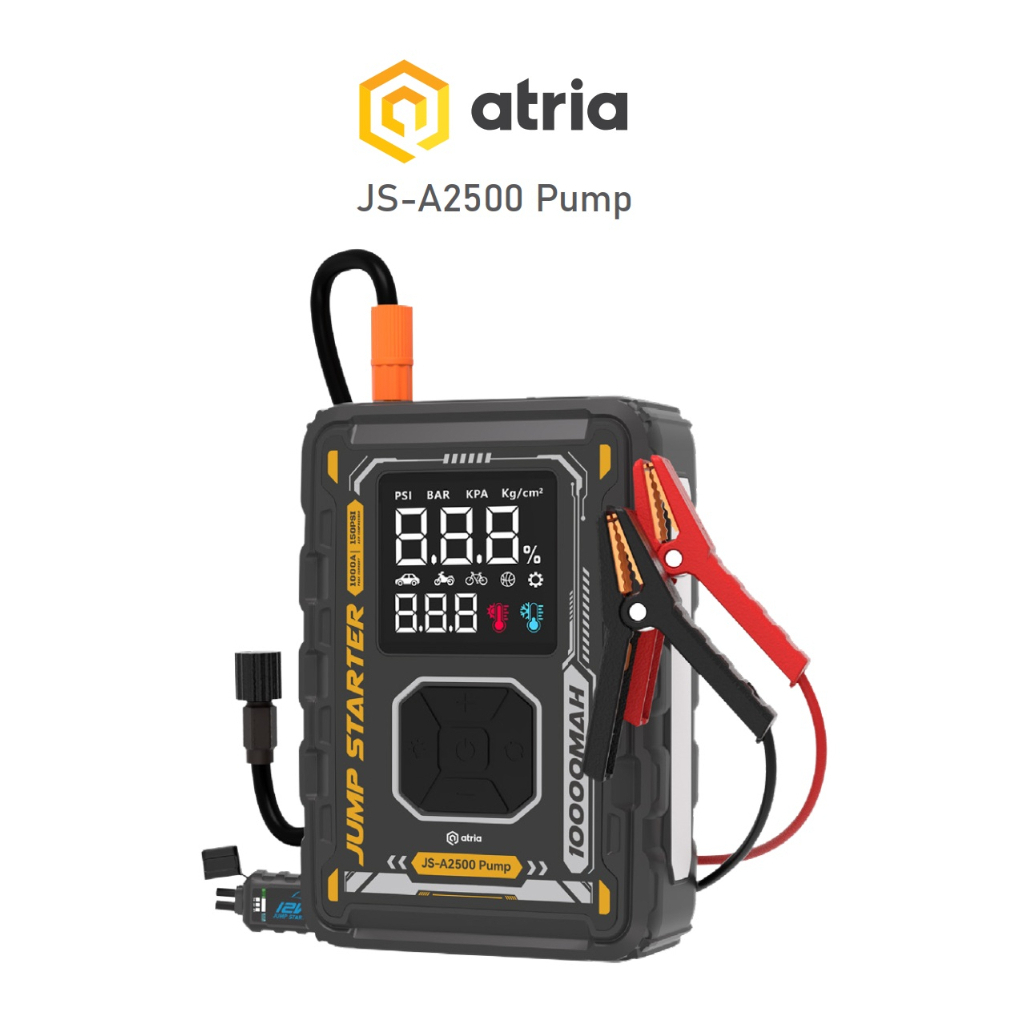 Пуско зарядний пристрій Atria 8000mAh 1000A QC18W Pump LED ліхтар (JS-A2500 Pump) - зображення 1
