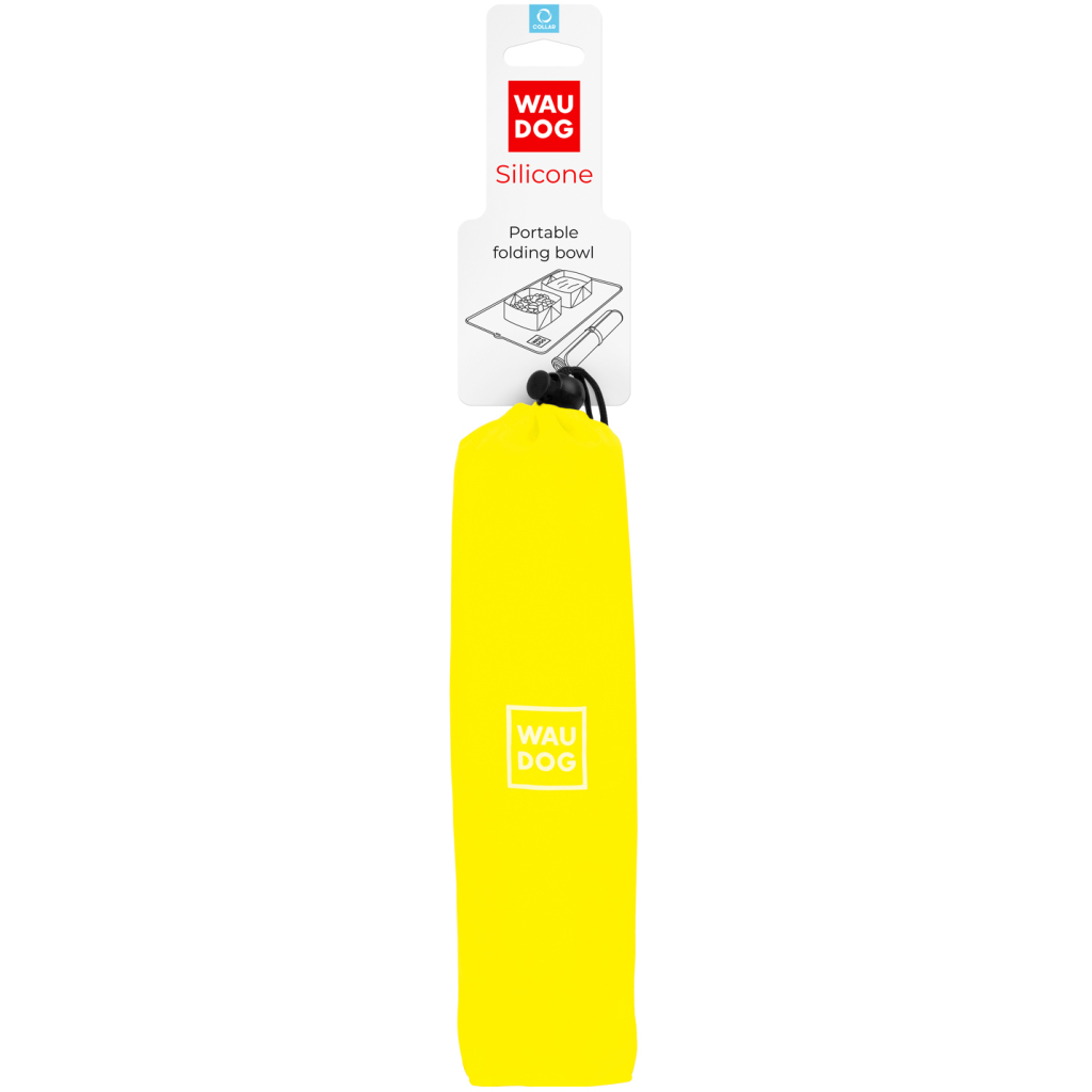 Посуд для собак WAUDOG Silicone Миска складана 385х230х50 мм жовта (50808) - зображення 4