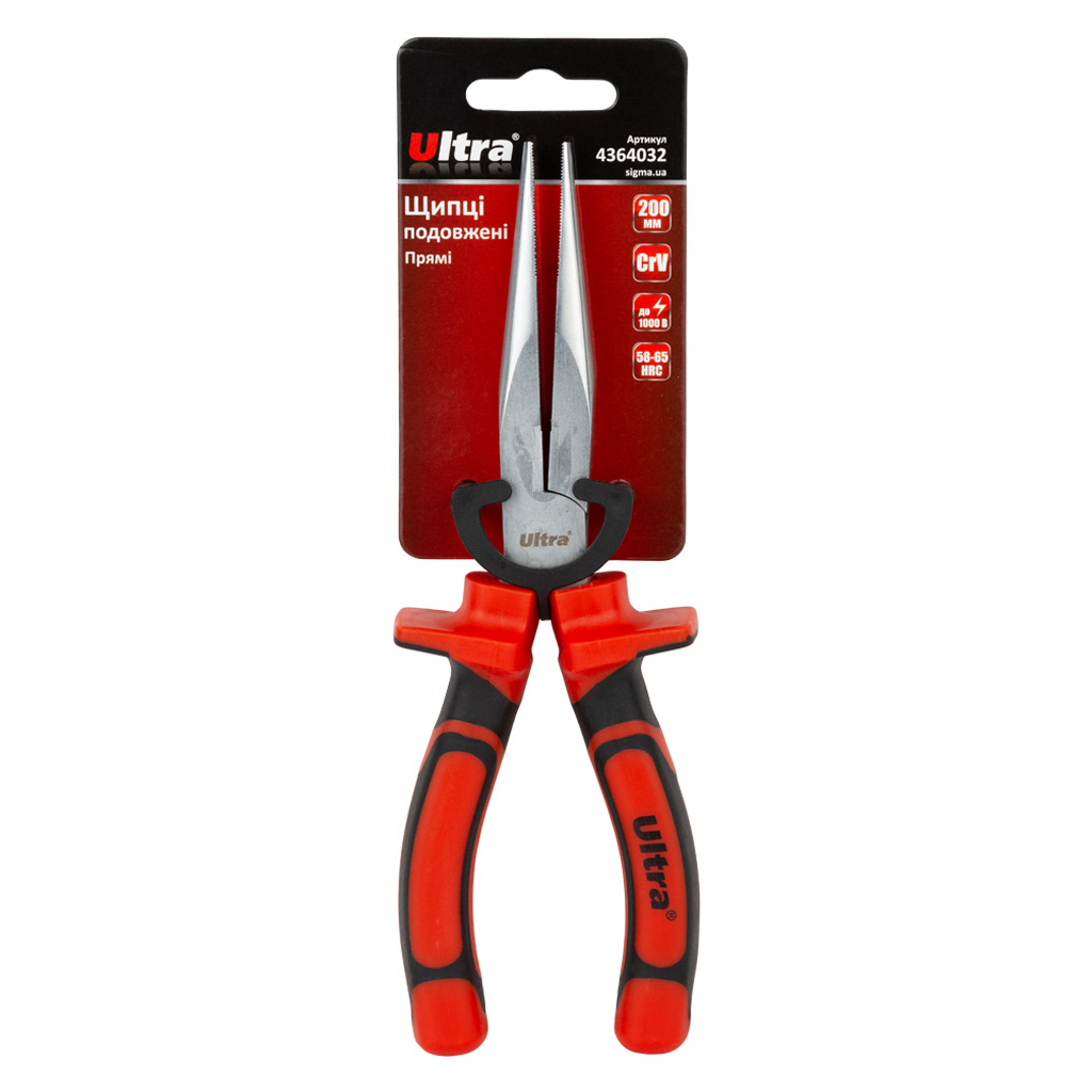 Плоскогубці Ultra довгогубці прямі 200мм VDE 1000В CrV (4364032) - изображение 9