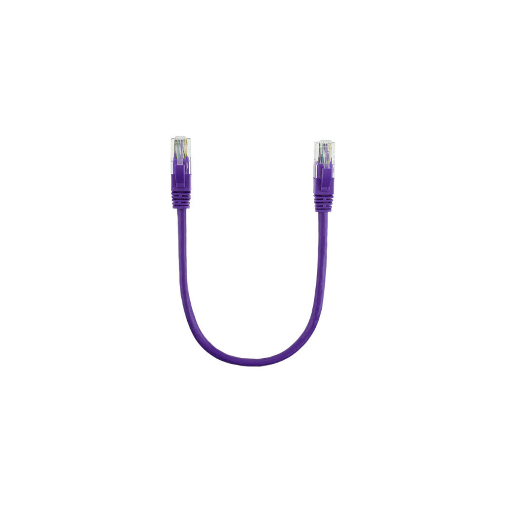 Патч-корд 0.5м, UTP, cat.5e, CU, violet Ritar (PCR-CU/0.5Pe / 14089) - зображення 1