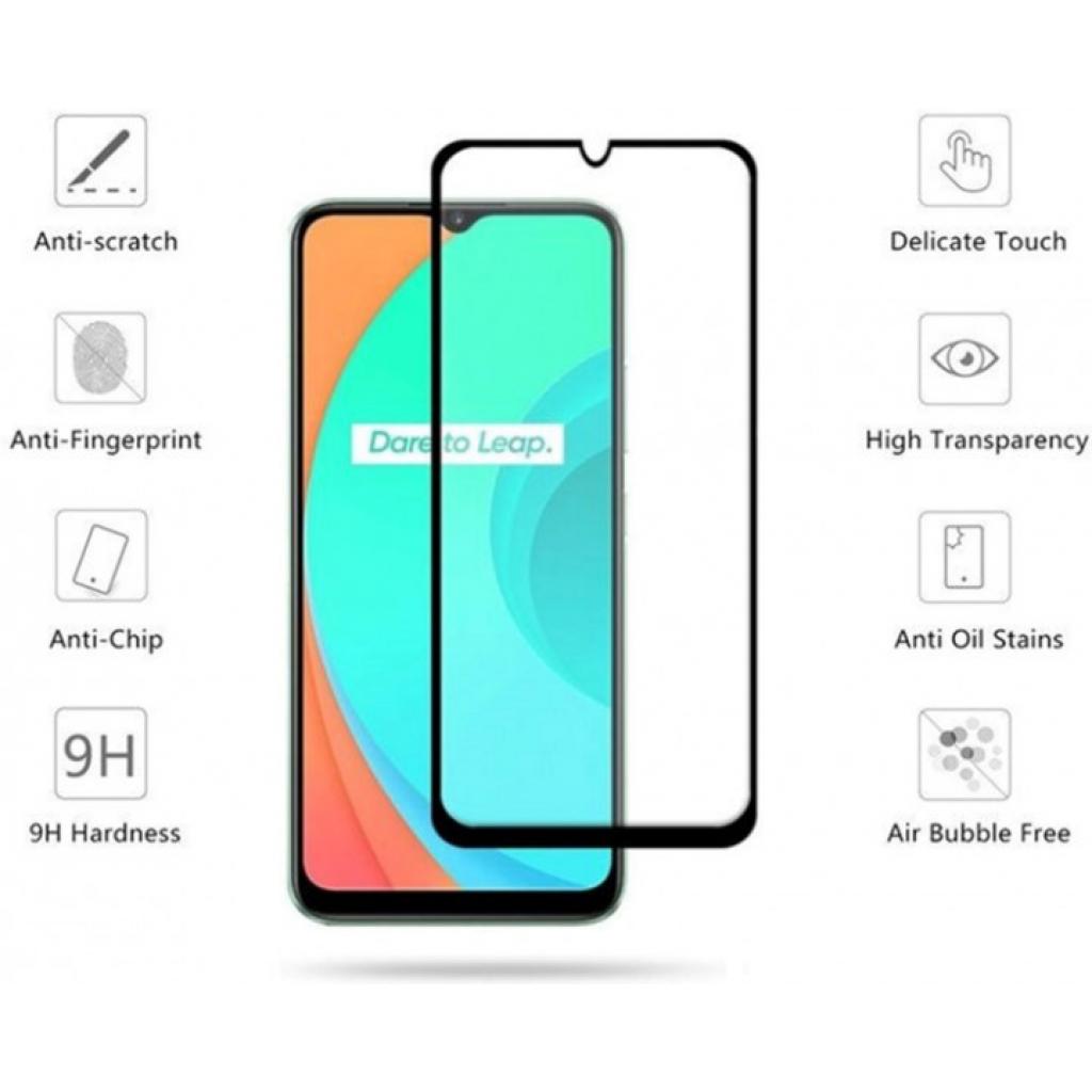 Скло захисне Drobak Realme C11 Full Cover Full Glue (Black) (222223) (222223) - зображення 2