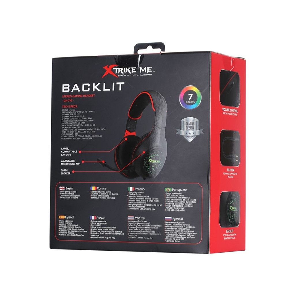 Навушники Xtrike ME GH-710 Rainbow Black (GH-710) - зображення 6