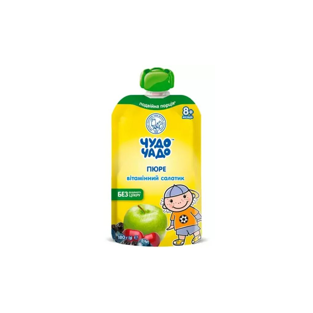 Дитяче пюре Чудо-Чадо Вітамінний салатик 180 г (4820016254596) - зображення 1