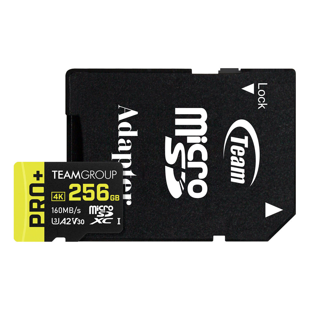 Карта пам'яті Team 256GB microSDXC class 10 UHS-I U3 V30 A1 Pro+ (TPPMSDX256GIA2V3003) - зображення 1