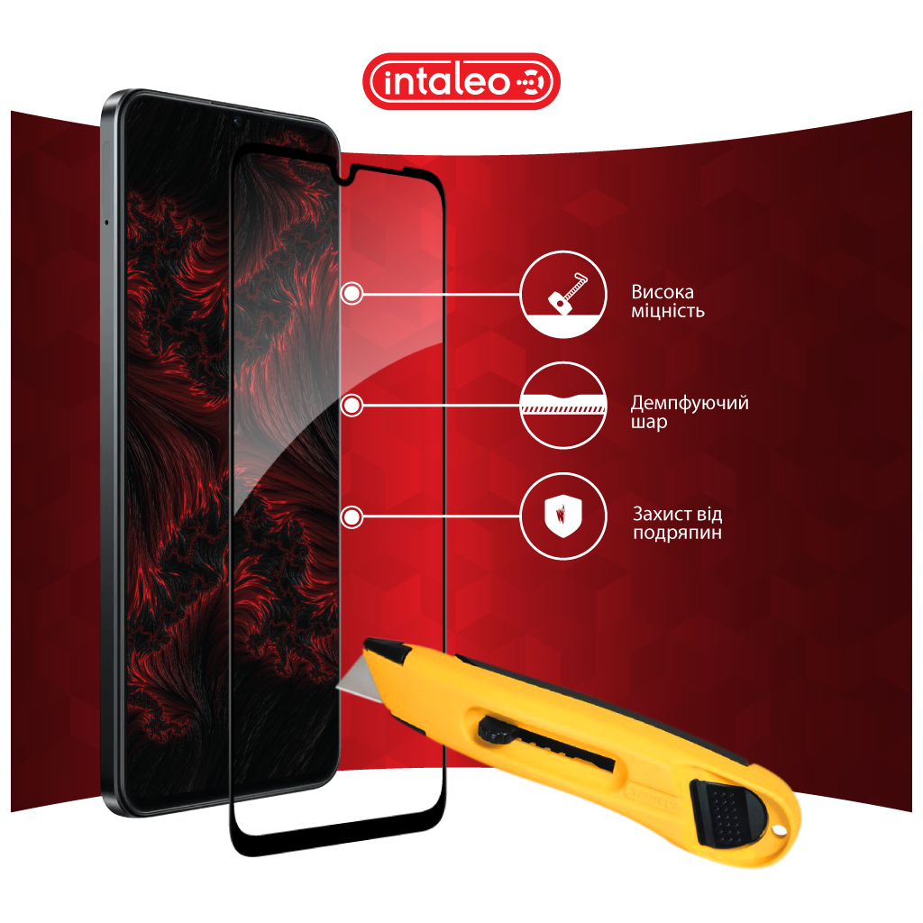 Скло захисне Intaleo Full Glue Realme Note 60X Black (1283126609053) - зображення 5