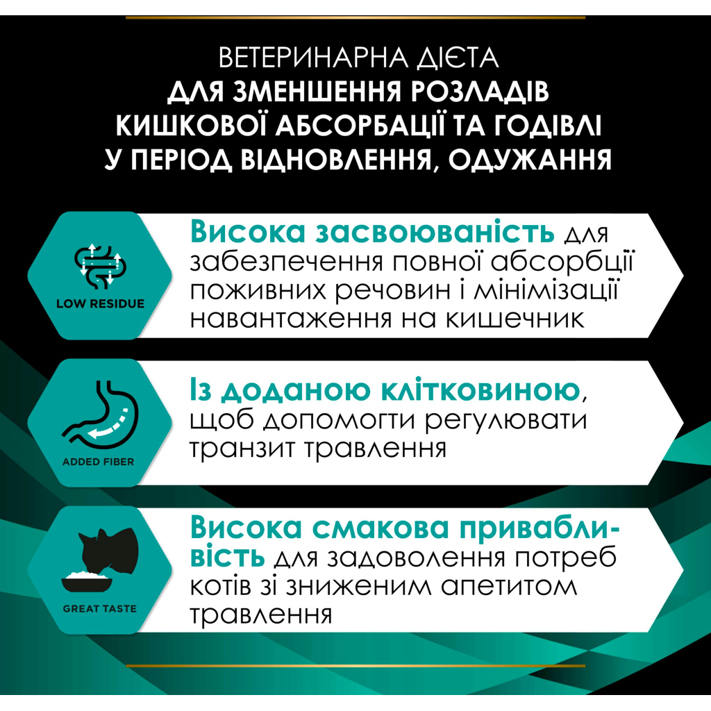 Вологий корм для кішок Purina Pro Plan Veterinary Diets EN Gastrointestinal При розладах кишкової абсорбції та годівлі у період відновлення 195 г (8445290093004) - зображення 5