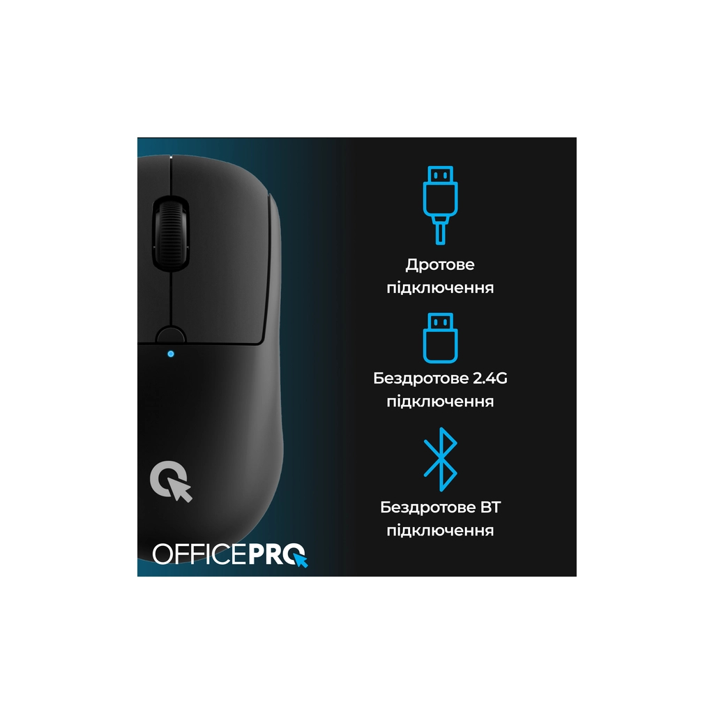Мишка OfficePro M307B Silent Click Wireless/Bluetooth Black (M307B) - изображение 6