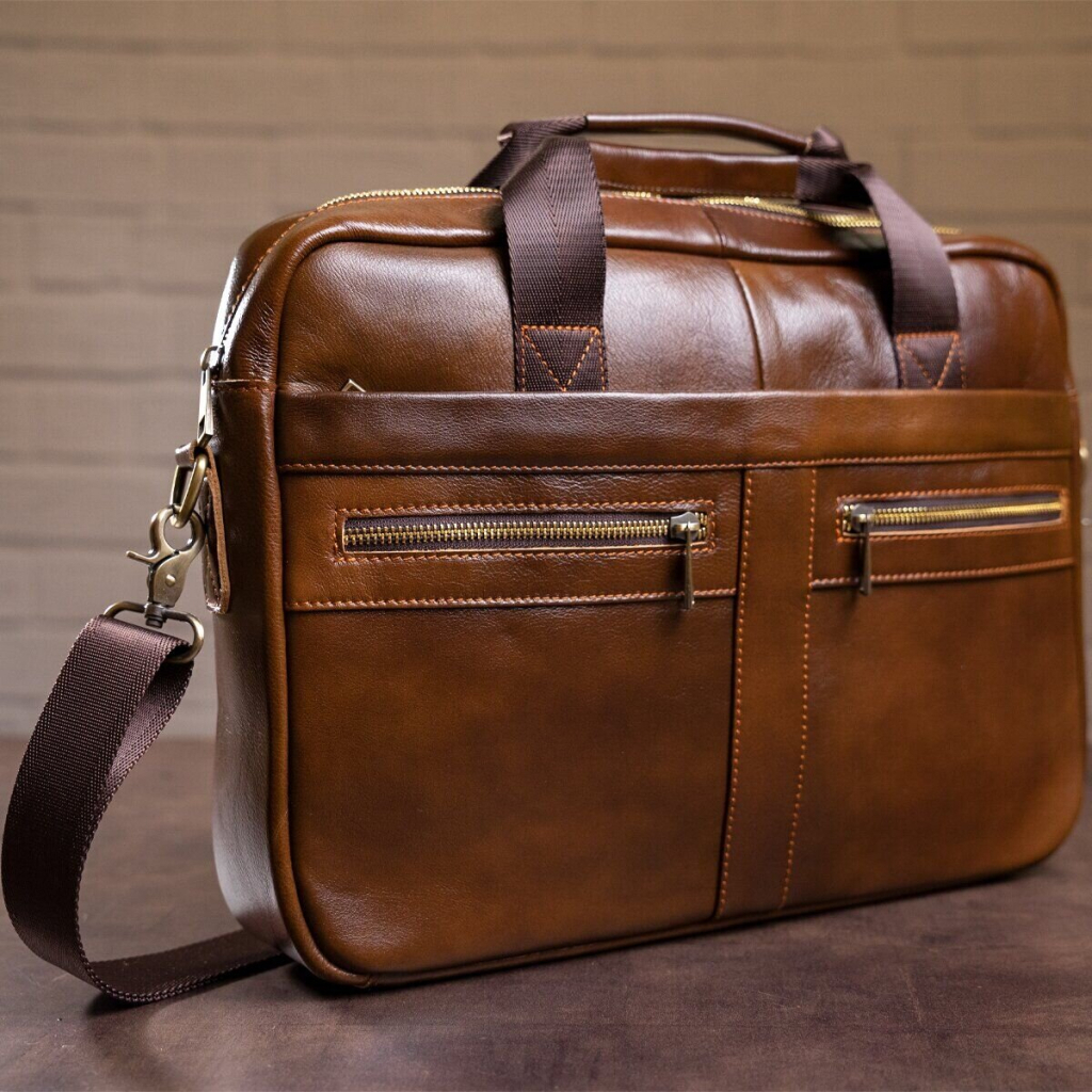 Сумка Vintage Шкіряна Коричнева (14626) - зображення 8