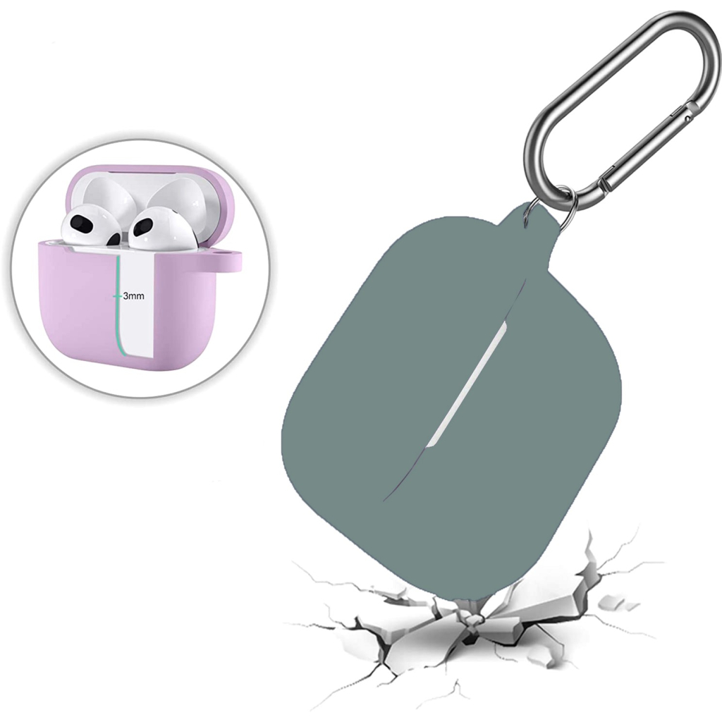 Чохол для навушників BeCover Silicon для Apple AirPods (3nd Gen) Deep Green (707179) - зображення 5