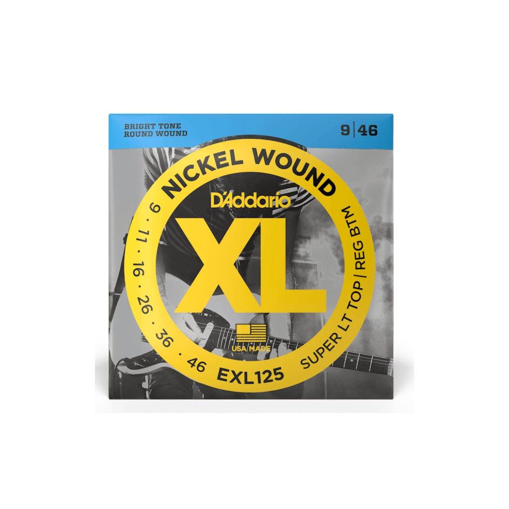 Струни для гітари D'Addario XL Nickel Wound Super Light Top / Regular Bottom (09-46) (EXL125) - зображення 1