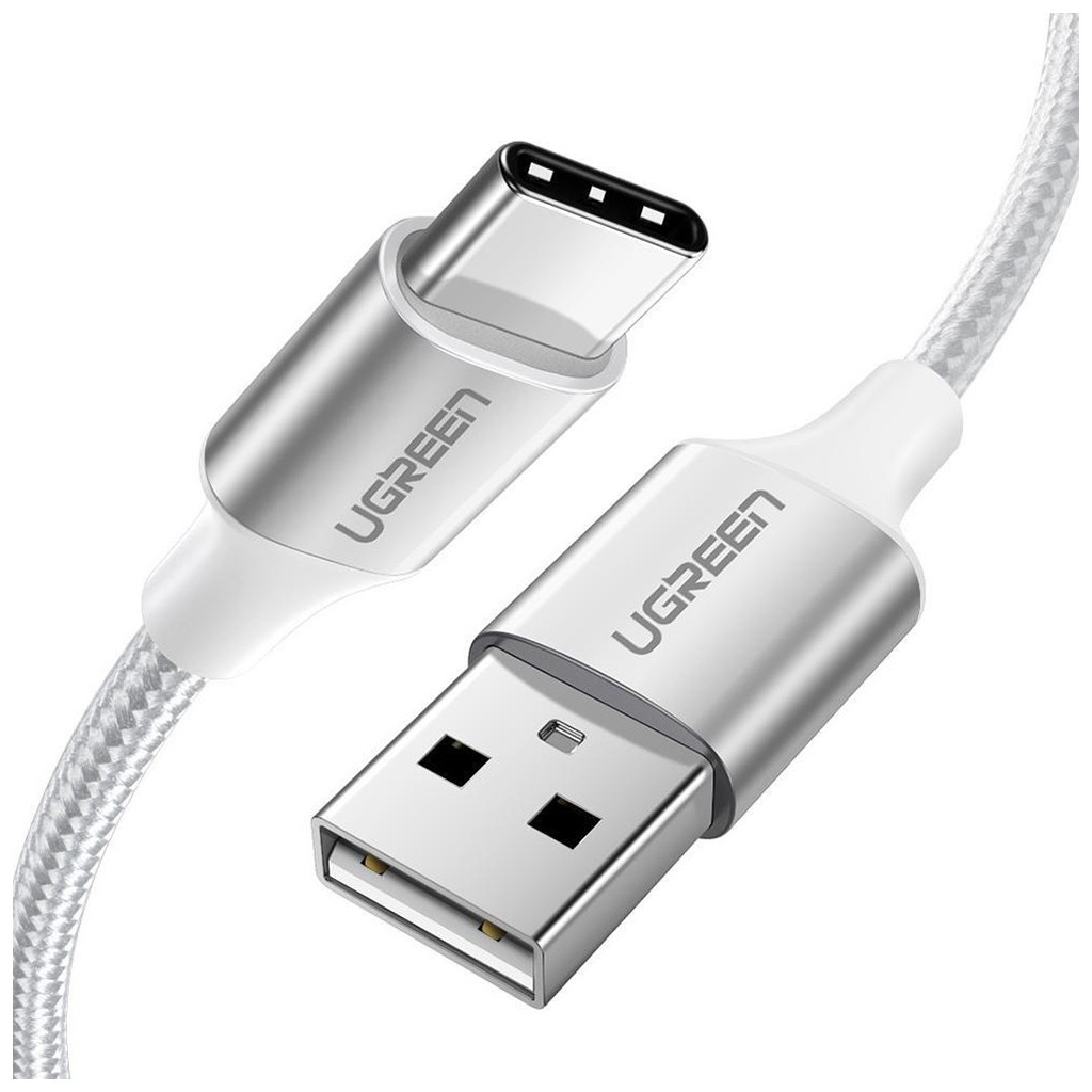 Дата кабель USB 2.0 AM to USB-C 2.0m 3.0A 18W US288 White Ugreen (60133) - зображення 1