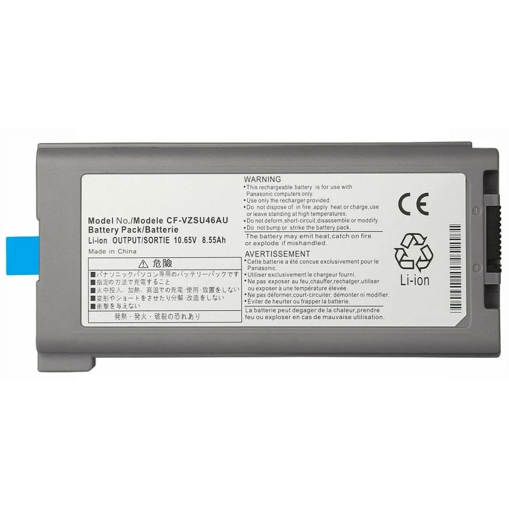 Акумулятор до ноутбука AlSoft Panasonic ToughBook CF-30 CF-VZSU46, 8550mAh (87Wh), 9cell, 10.65V, Li-ion (A47861) - зображення 1