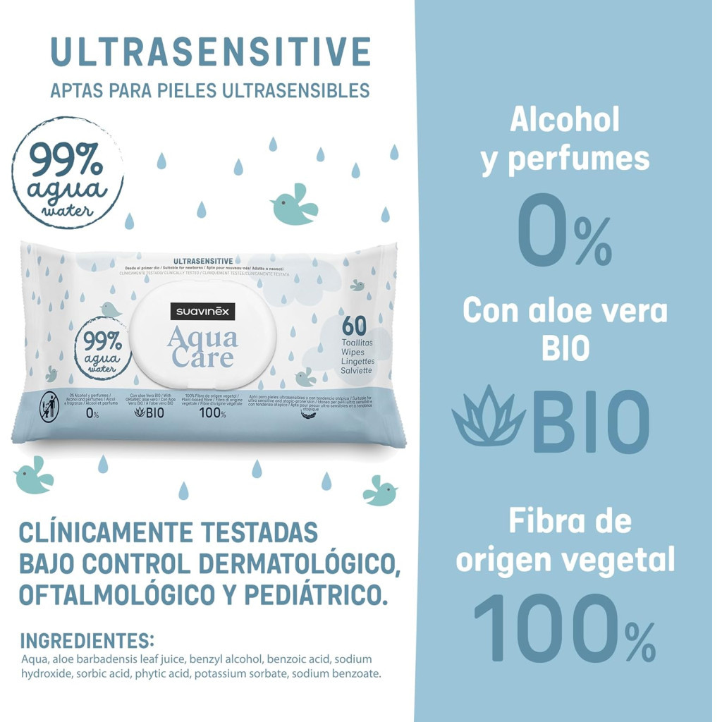 Дитячі вологі серветки Suavinex 60 шт (402596) - зображення 3