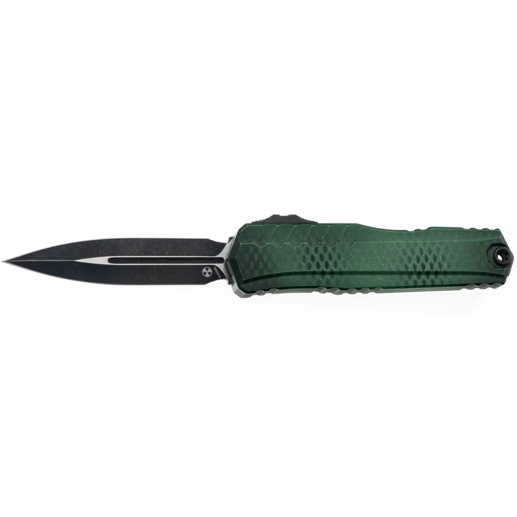 Ніж Microtech Cypher II D/E Black Blade X-51 Handle Green (1242-1GRX51S) - зображення 1